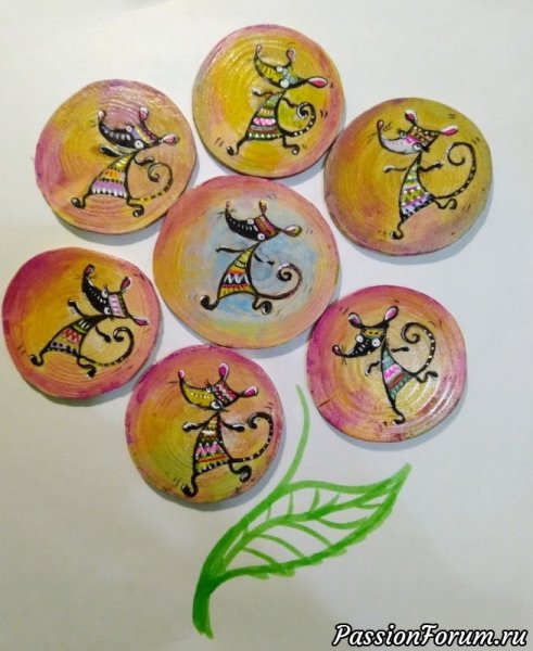 Рисунки на магнитиках своими руками