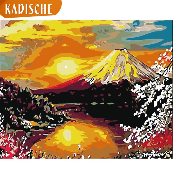 Гора Фудзи картина акрил