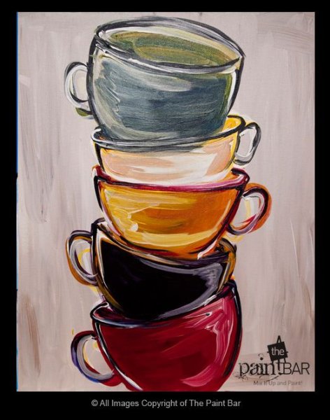 Картина акрилом кофе