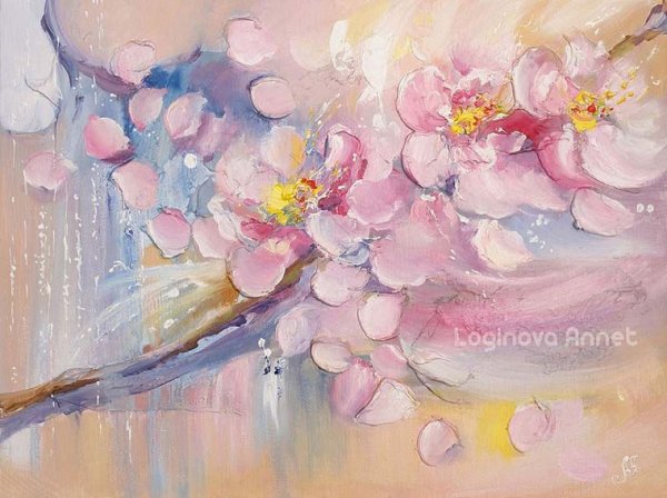 Пастельная живопись цветы Анна Логинова