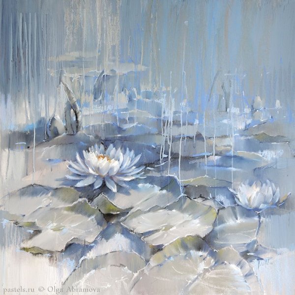 Ольга Абрамова пастель кувшинки