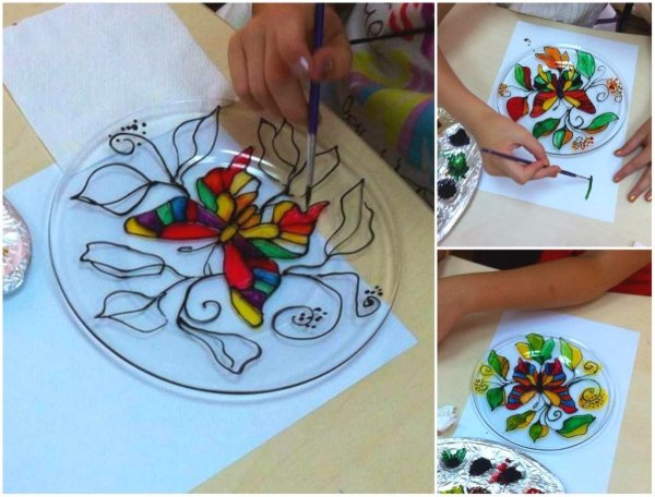 Витражное рисование для детей