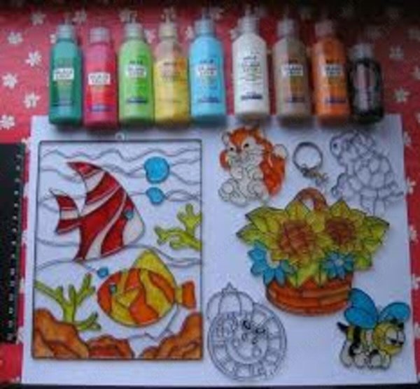 Витражные краски для детей