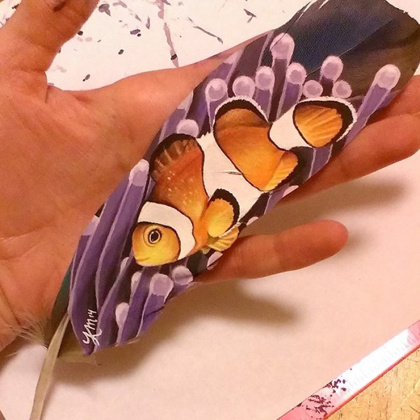 Рисование на перьях мастер класс