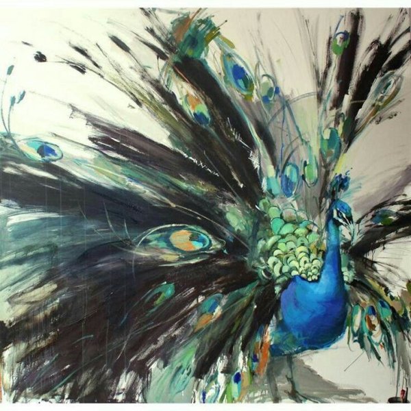 Кляксография Павлин