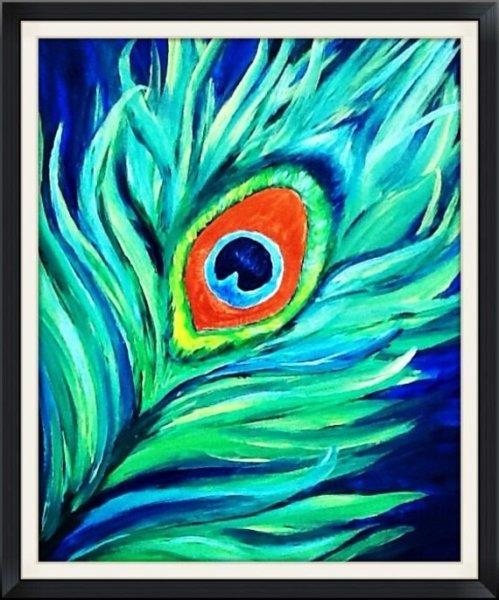 Перо Жар птицы красками