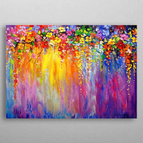 Абстракция акрилом на холсте для начинающих