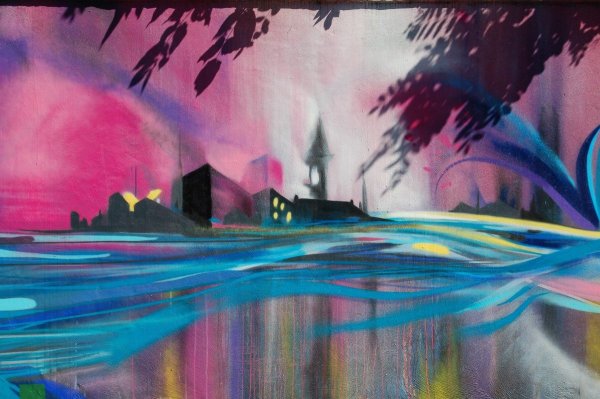 Абстракция гуашью