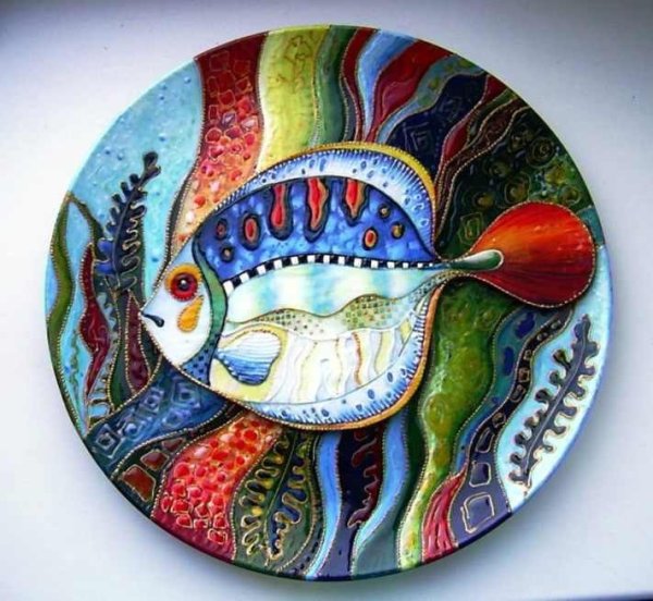 Рисование на тарелках
