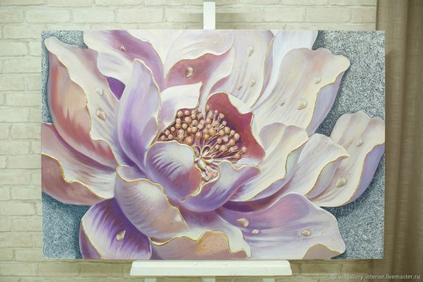 Цветы акрилом на холсте