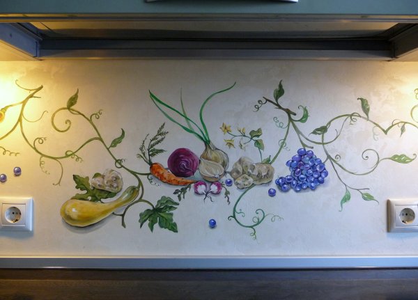 Расписать стену на кухне