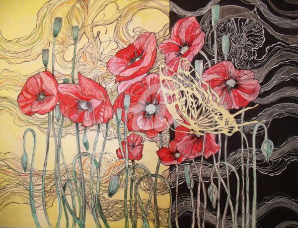 Декоративная живопись цветы