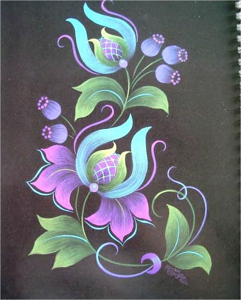 Роспись по дереву акриловыми красками