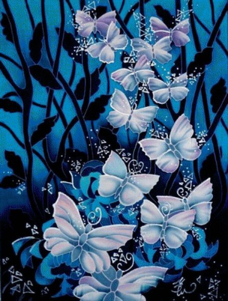 Батик в синих тонах