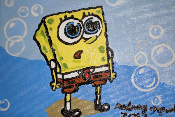 Рисунки фломастерами Спанч Боб