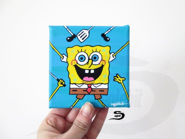 Губка Боб картина на холсте