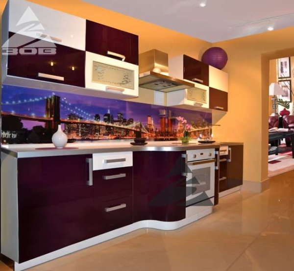 Кухонный гарнитур баклажан