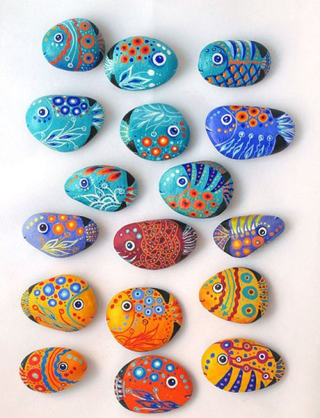 Рисование на камнях акриловыми красками