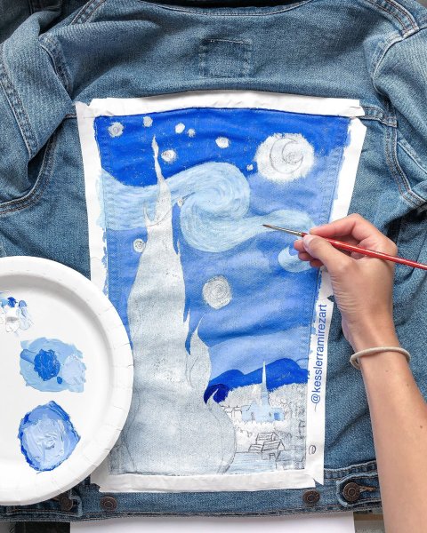 Рисование на джинсах