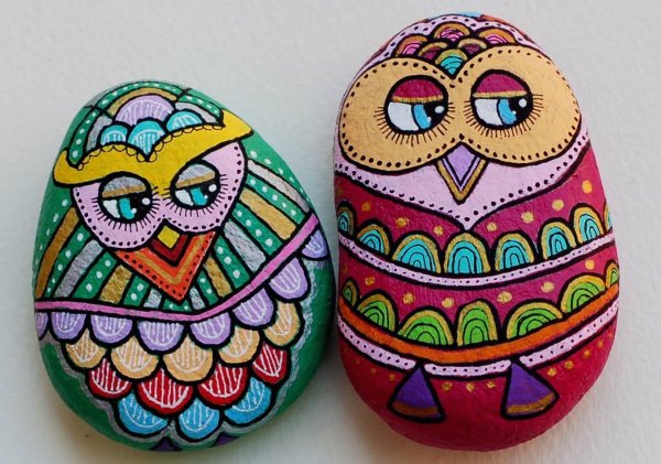 Рисование на гальке акрилом