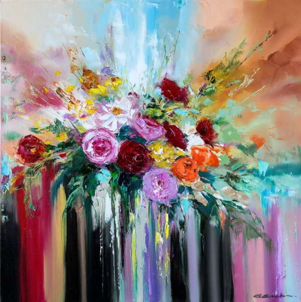 Живопись акрилом на холсте