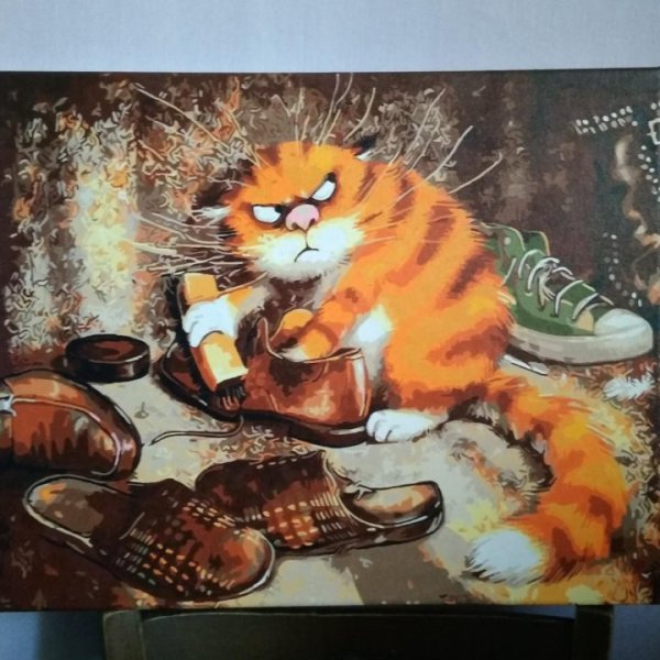 Картина по номерам рыжий кот