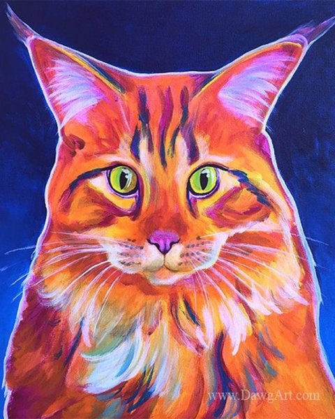 Котики акрилом