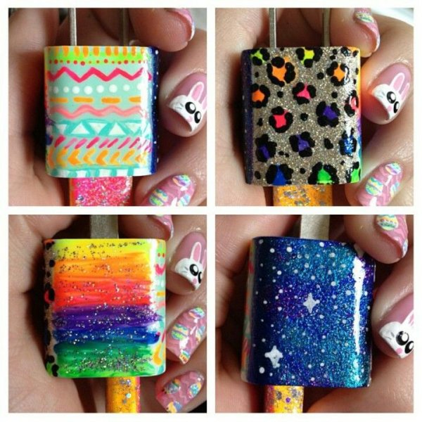 Разукрасить чехол для телефона лаком для ногтей