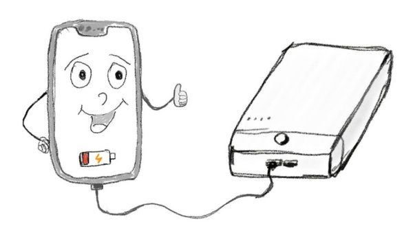 Зарядка для телефона рисунок
