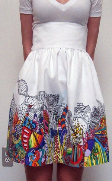 Разрисовать юбку