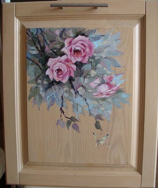 Роспись шкафа акриловыми красками