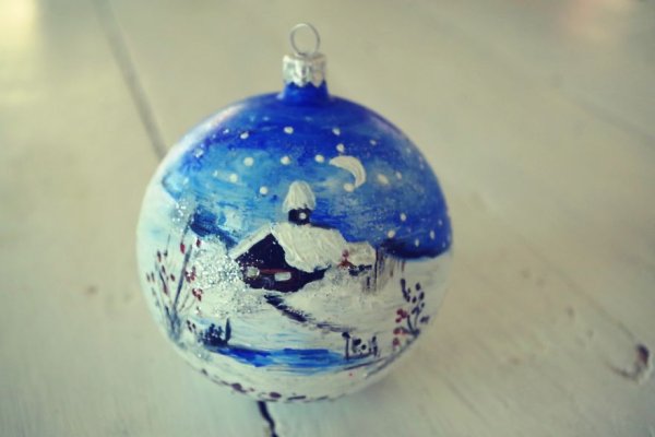 Роспись елочных игрушек своими руками