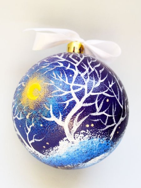 Расписные новогодние шары