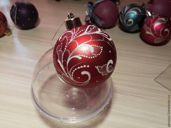 Роспись новогоднего шара мастер класс