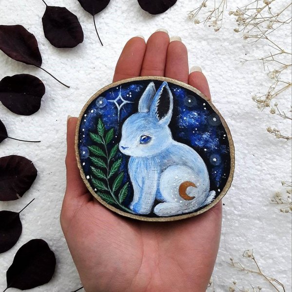 Роспись на спиле дерева