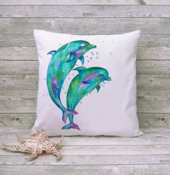 Роспись подушек акриловыми