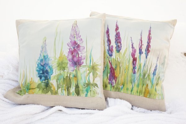 Акварельная техника на ткани