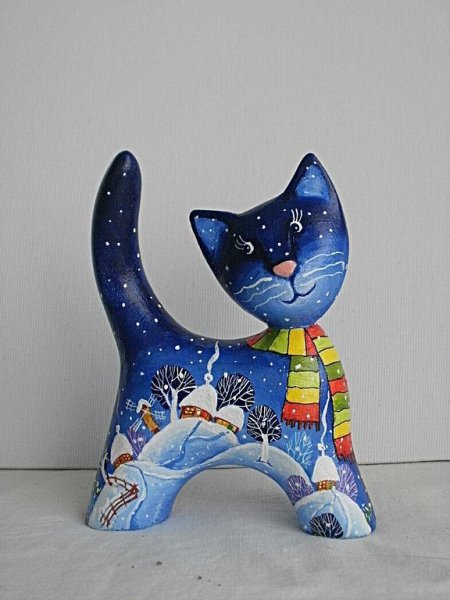 Расписные коты и кошки художника Виталия Корякина