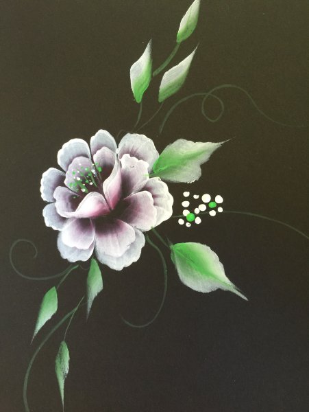 Цветочки акрилом