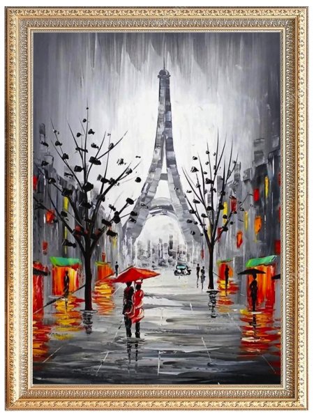 Эйфелева башня маслом и акрилом