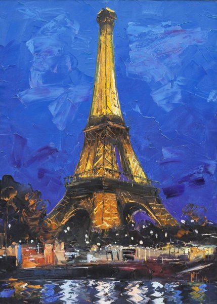 Париж акрилом для начинающих