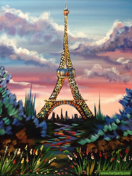 Картина по номерам Париж Эйфелева башня