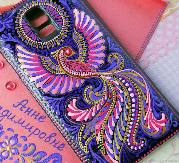 Точечная роспись чехла