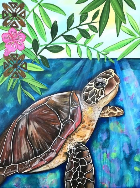 Черепаха акрилом