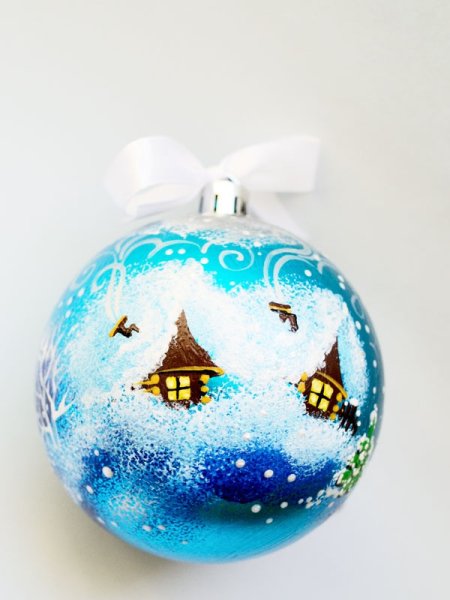 Роспись новогодних шаров