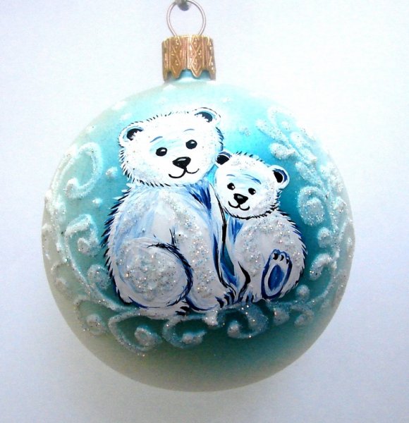 Расписанные новогодние шары