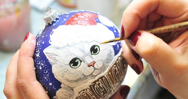 Роспись новогодних шаров мастер класс