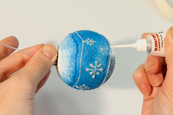 МК роспись новогодних шаров