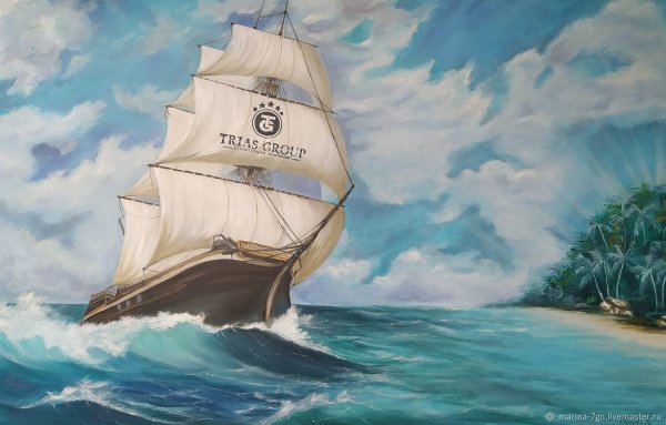 Картины акрилом на морскую тему