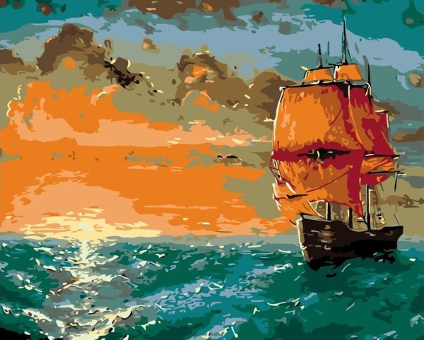 Корабль акрилом